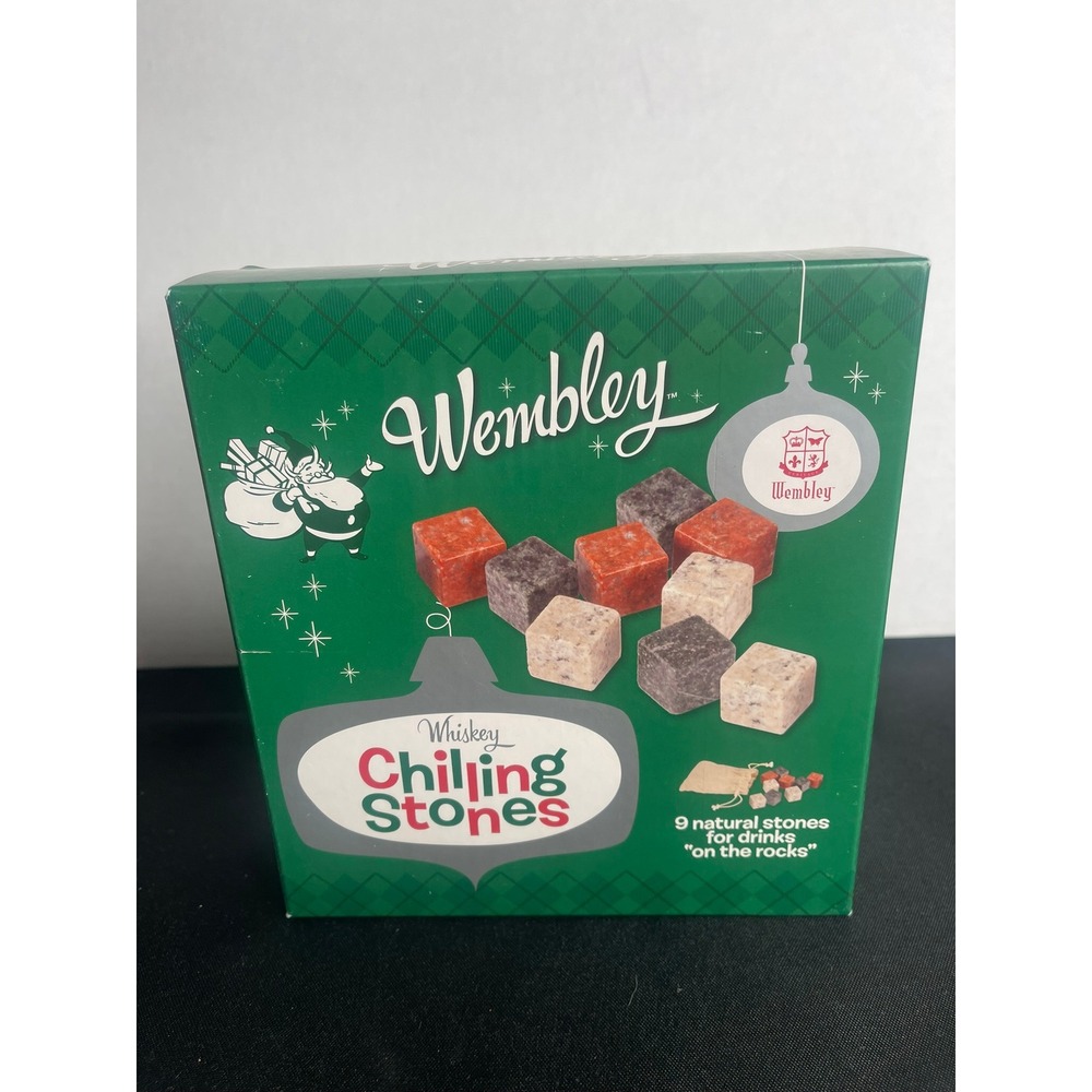 Wembley Whiskey Chilling Stones 9 Natural Stones for Drinks On the Rocks